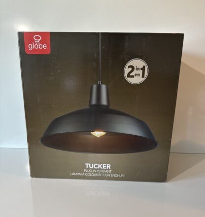 Tucker Matte Black Plug in Pendant Light