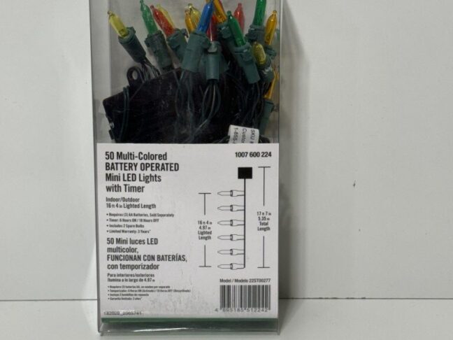 Home accents holiday 50 Multi Colored Mini LED Lights with Timer Battery Operated - Image 4