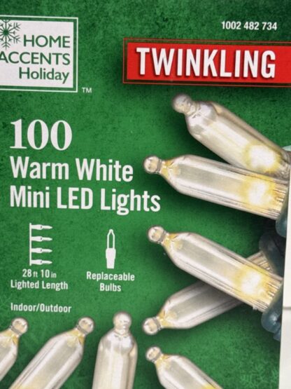 Home Accents holiday 100 Warm White Twinkling Mini LED Lights - Image 7