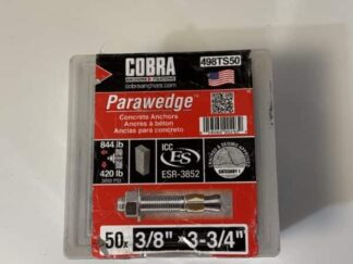 Cobra Parawedge Concrete Anchors 50 pack 3/8 x 3-3/4