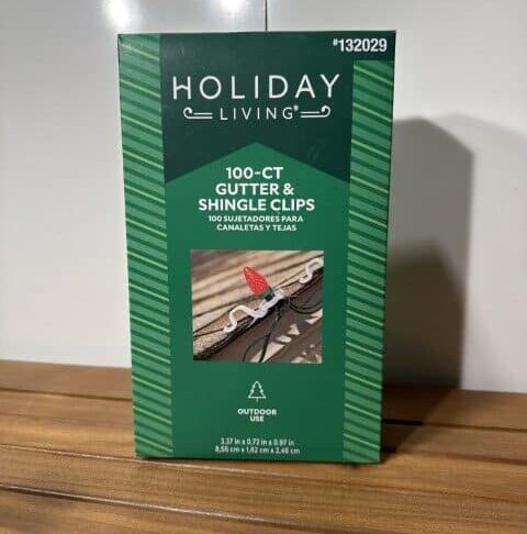 Holiday Living 100-Count Gutter & Shingle Clips | Outdoor Christmas Light Hangers