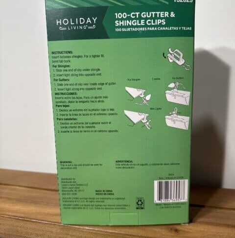 Holiday Living 100-Count Gutter & Shingle Clips | Outdoor Christmas Light Hangers - Image 5