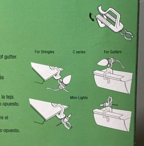 Holiday Living 100-Count Gutter & Shingle Clips | Outdoor Christmas Light Hangers - Image 3
