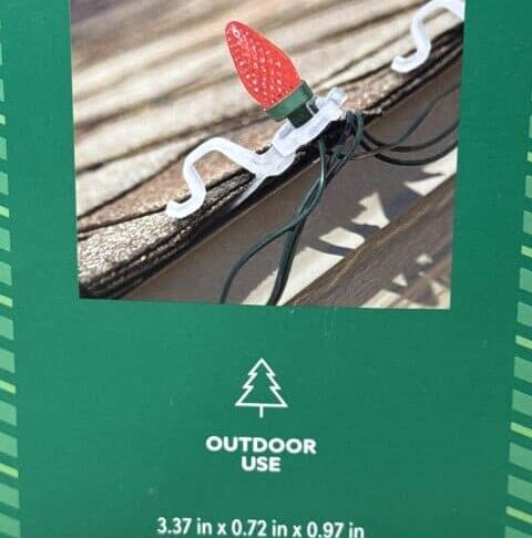 Holiday Living 100-Count Gutter & Shingle Clips | Outdoor Christmas Light Hangers - Image 4