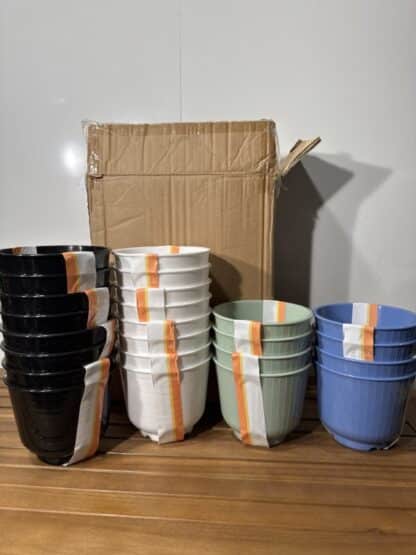 Plastic Planters 12 Pack Multiple Colors - Image 3