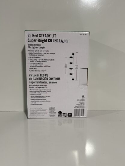 Home Accents 25 Red C9 LED Lights - Image 5