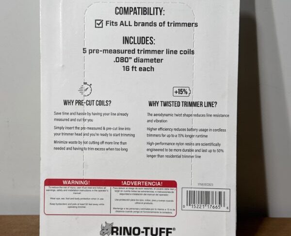 RinoTuff Precut Trimmer Line 5 pack .08 - Image 2
