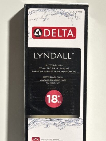 Delta Lydall 18 Inch Towel Bar Matte Black - Image 2