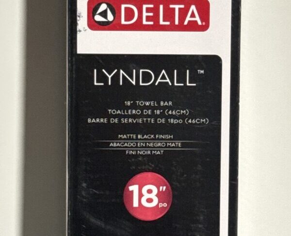 Delta Lydall 18 Inch Towel Bar Matte Black - Image 2