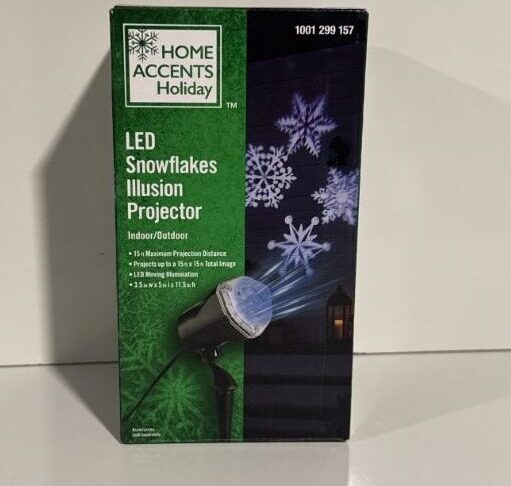 Snowflake LED Illusion Projector Home Accents