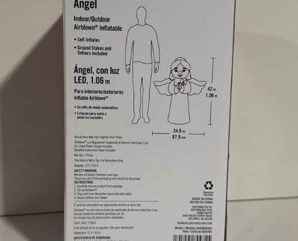 Blue Angel Christmas 3.5ft Inflatable Home Accents - Image 4