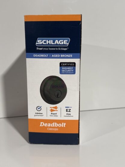 Schlage Double Cylinder Deadbolt Aged Bronze - Image 2