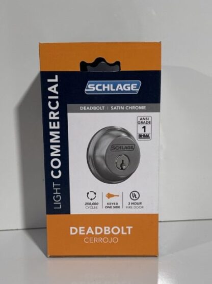 Schlage Satin Chrome Single Cylinder Deadbolt