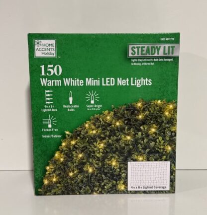 150 Count Warm White Net Lights Steady Lit