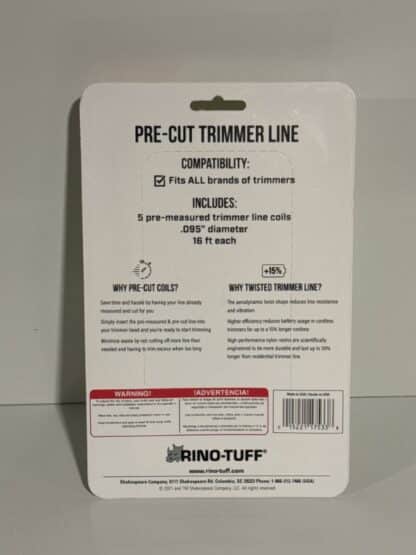 RinoTuff Pre Cut Trimmer Line 16'ft x 5 .095 - Image 5