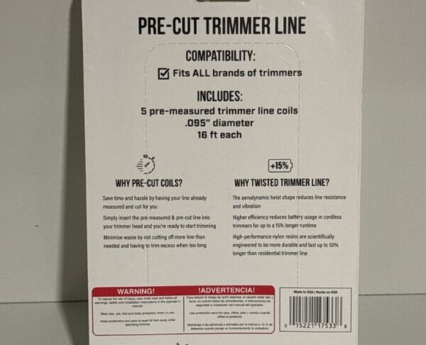 RinoTuff Pre Cut Trimmer Line 16'ft x 5 .095 - Image 5