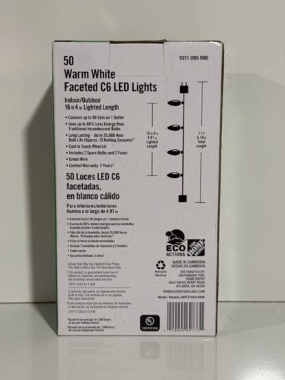 50 Warm White C6 LED Lights Home Accents - Image 2