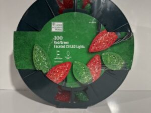 Red and Green Faceted C9 LED Lights Home Accents
