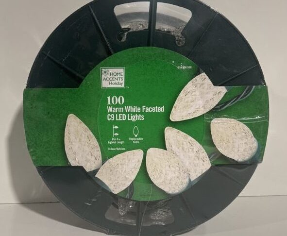 100 Warm White C9 Facceted LED Lights Home Accents
