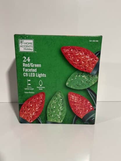 Red and Green Faceted C9 LED