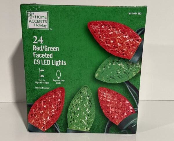Red and Green Faceted C9 LED
