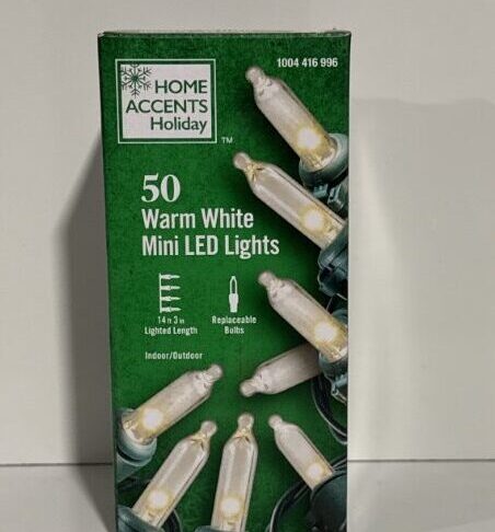 50 Warm White Mini LED Lights Home Accents