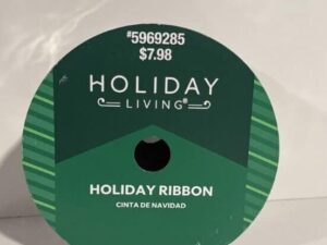 Black and Silver Diamond Holiday Ribbon 8 yards Holiday Living
