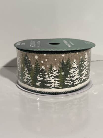 Pine Tree Holiday Ribbon Holiday Living 8 Yards - Image 4