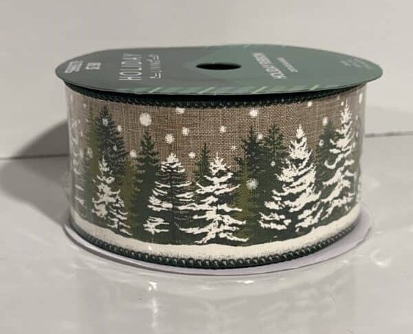 Pine Tree Holiday Ribbon Holiday Living 8 Yards - Image 4