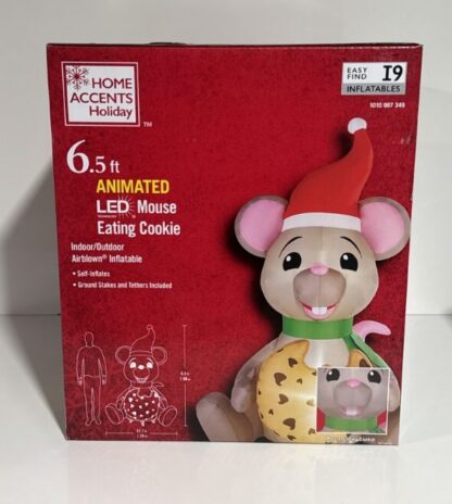 Mouse Eating Cookie 6.5'ft Christmas inflatable