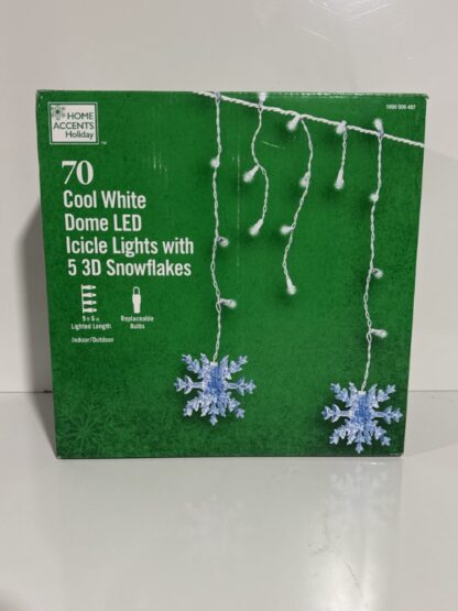 70 Cool White Dome Lights with 5 Snow flakes LED - Image 2