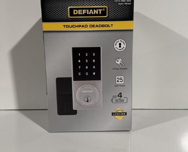 Touch Pad Deadbolt Satin Nickel - Defiant - Image 2