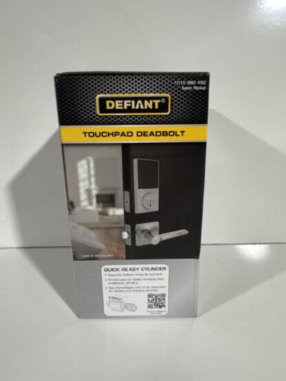 Touch Pad Deadbolt Satin Nickel - Defiant - Image 3