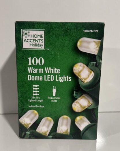 100 Warm White Dome Lights