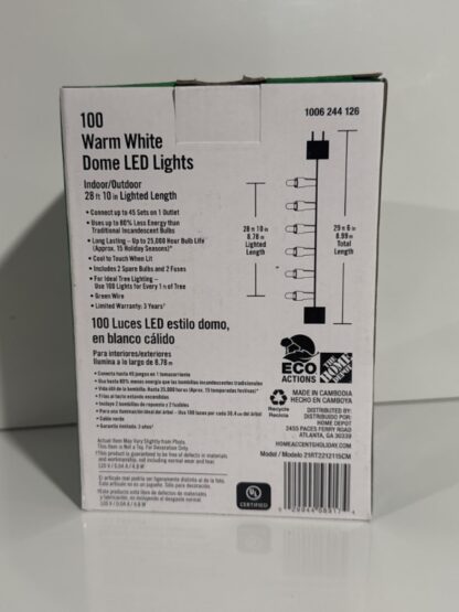 100 Warm White Dome Lights LED - Home Accents - Image 3