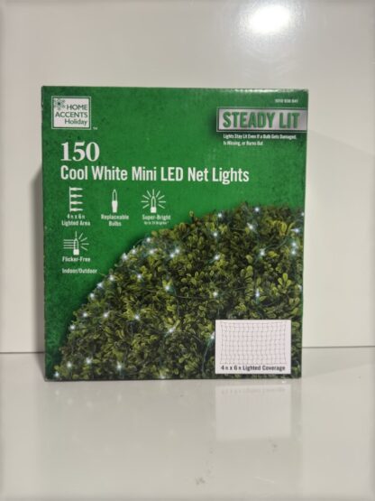 150 Cool White Steady Lit Net Lights Super Bright Mini LED- Home Accents - Image 6