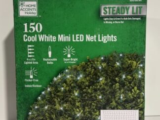 150 Cool White Steady Lit Net Lights Super Bright Mini LED- Home Accents