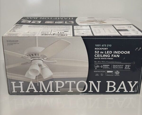 Rockport LED Ceiling Fan 52 Inch Hampton Bay