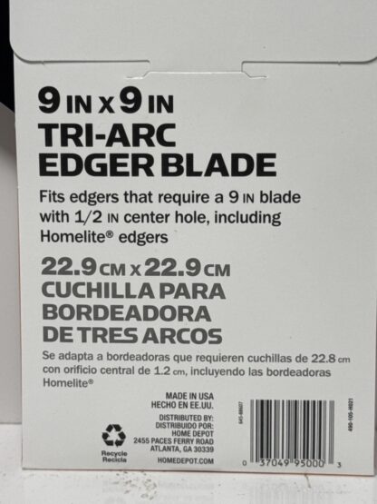 PowerCare Tri Arc Edger Blade 9"x9" - Image 5