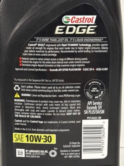 Castrol Edge 10W-30 1 QT - Image 5