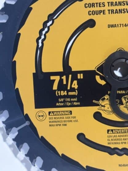 DeWalt Cross Cutting Saw Blade 7 1/4 inc 40T - Image 4