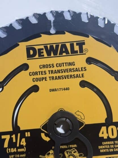 DeWalt Cross Cutting Saw Blade 7 1/4 inc 40T - Image 6