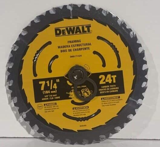 DeWalt Framing Saw Blade 7 1/4 inc 24T