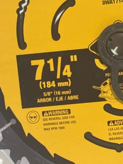 DeWalt Framing Saw Blade 7 1/4 inc 24T - Image 3