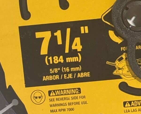 DeWalt Framing Saw Blade 7 1/4 inc 24T - Image 3