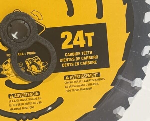 DeWalt Framing Saw Blade 7 1/4 inc 24T - Image 2