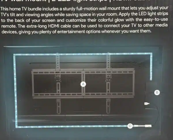 Aura LED 65 in. TV Mount Combo - Image 6
