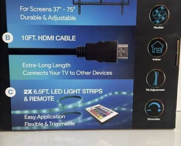 Aura LED 65 in. TV Mount Combo - Image 5