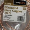 6 AWG Stranded Bare Copper Wire 15' ft - Image 3