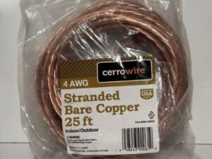 4 AWG Stranded Bare Copper 25'ft